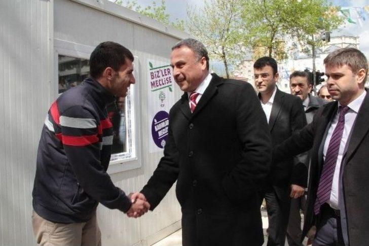 Ak Parti Adayı Sert, Hdp Seçim Bürosunda Oy İsteyip, Başarı Diledi G1