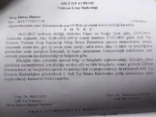 Ateş Bebeğin Ölümündeki Sır Devam Ediyor