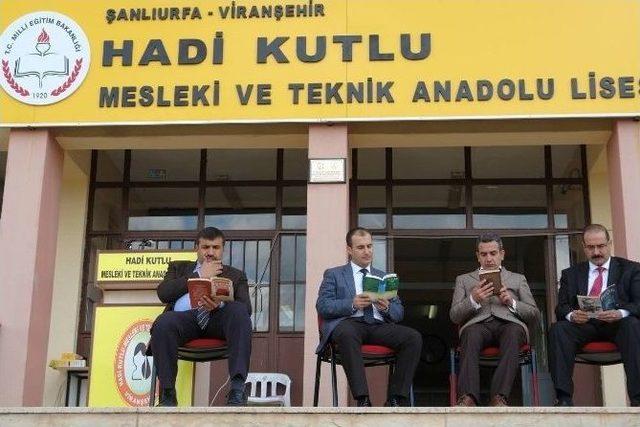 Viranşehir’de Hadi Kutlu Lisesi’nde Kitap Okuma Etkinliği