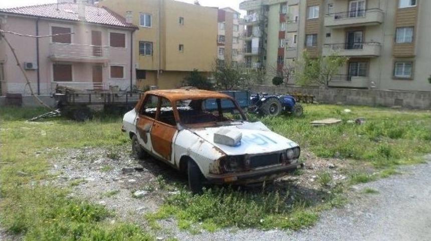 S&ouml;ke&rsquo;de &Ccedil;evre Ve G&ouml;r&uuml;nt&uuml; Kirliliğine Neden Olan Hurda Ara&ccedil;lar Toplanıyor