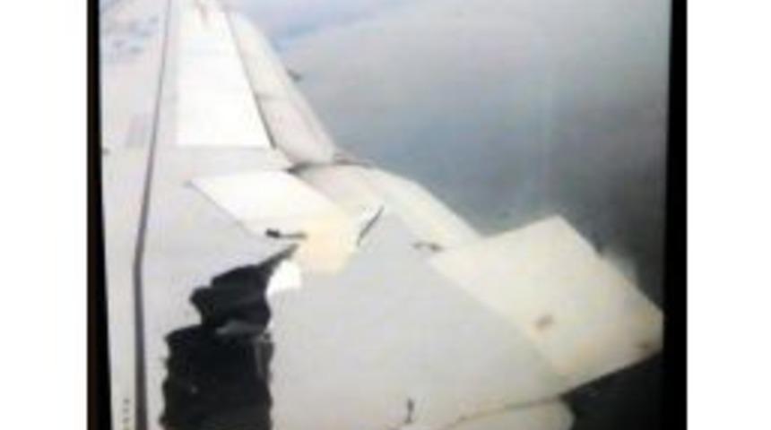 İşte U&ccedil;ağın Ilk Inişinde Kanatta Meydana Gelen Hasar