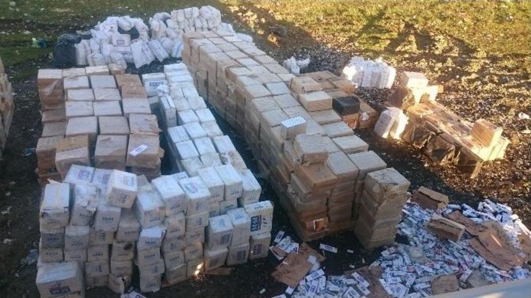 Erzincan&rsquo;da 570 Bin Paket Ka&ccedil;ak Sigara İmha Edildi