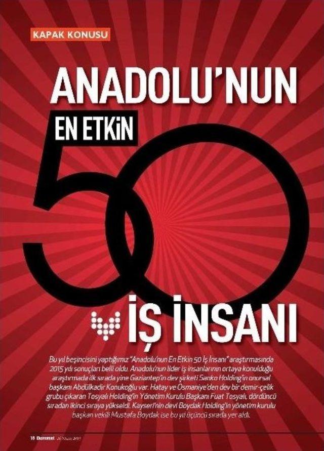 Anadolu’nun En Etkili 50 İş İnsanı