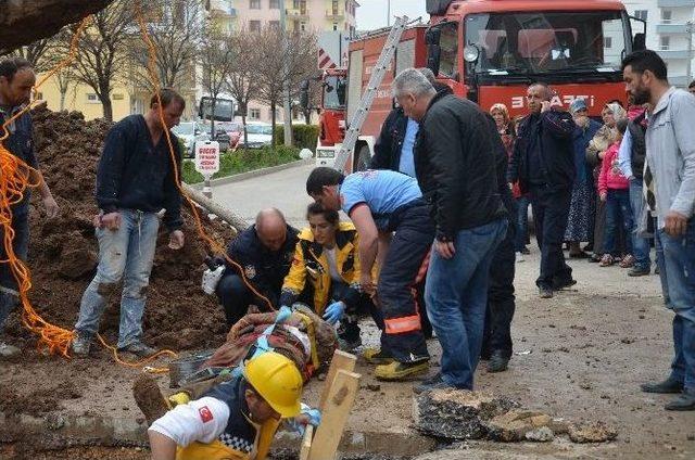 Ankara’da Kanalizasyon Çalışması Sırasında Göçük