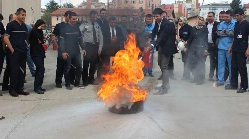 Batman Adsm&rsquo;de Yangın Tatbikatı