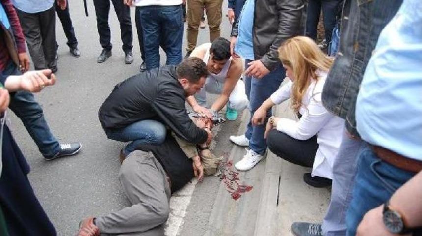 Şanlıurfa'da Midib&uuml;s&uuml;n &Ccedil;arptığı Yaya Yaralandı