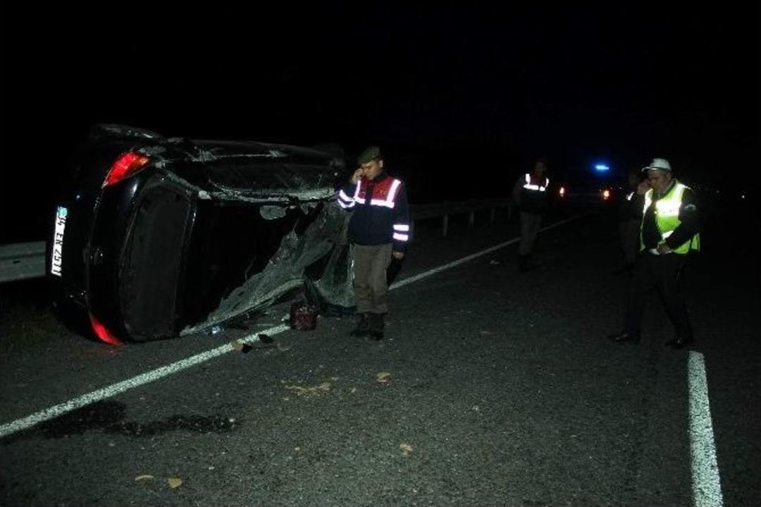 Otomobil Takla Attı: 5 Yaralı