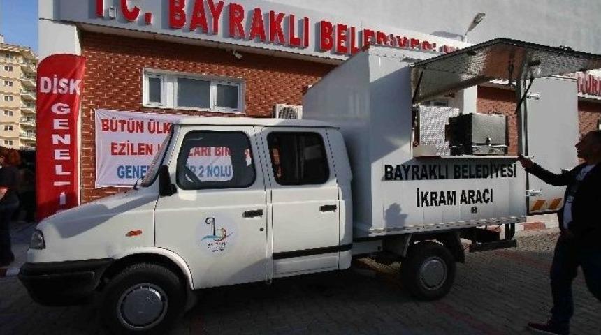 Bayraklı Belediyesi&rsquo;nin İkram Aracı Devrede