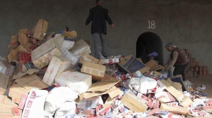 Iğdır&rsquo;da Ka&ccedil;ak Sigara İmhası