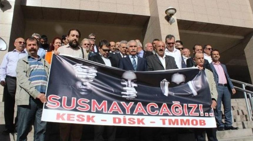 Disk, Kesk Ve Tmmob, 3 Sendika &Uuml;yesinin Cumhurbaşkanına Hakaretten Yargılanmasına Tepki G&ouml;sterdi