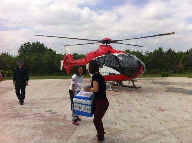 Bağışlanan Böbrek, Ambulans Helikopterle Taşındı