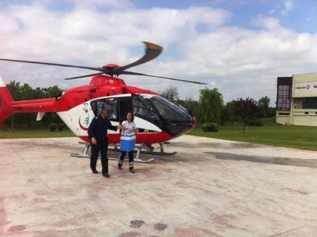 Bağışlanan Böbrek, Ambulans Helikopterle Taşındı