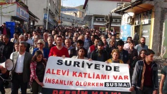 Tunceli'de Suriye'deki Alevilerin Öldürülmesi Protesto Edildi