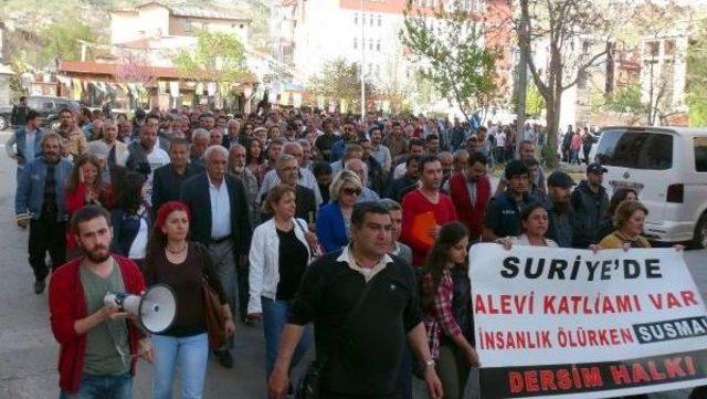 Tunceli'de Suriye'deki Alevilerin Öldürülmesi Protesto Edildi