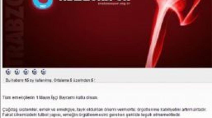 Trabzonspor&rsquo;Dan 1 Mayıs Mesajı : "emekler Şikeyle Gasp Edildi"