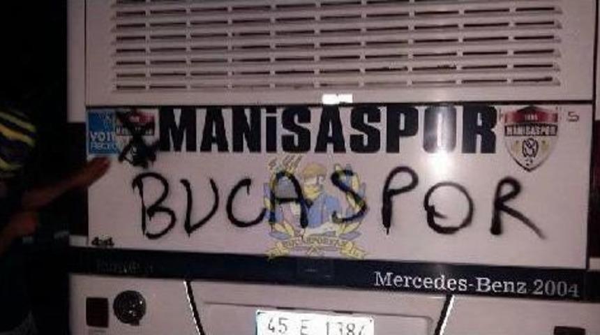 Sprey Boyalı Bucaspor Holiganları Manisaspor Tesislerinde