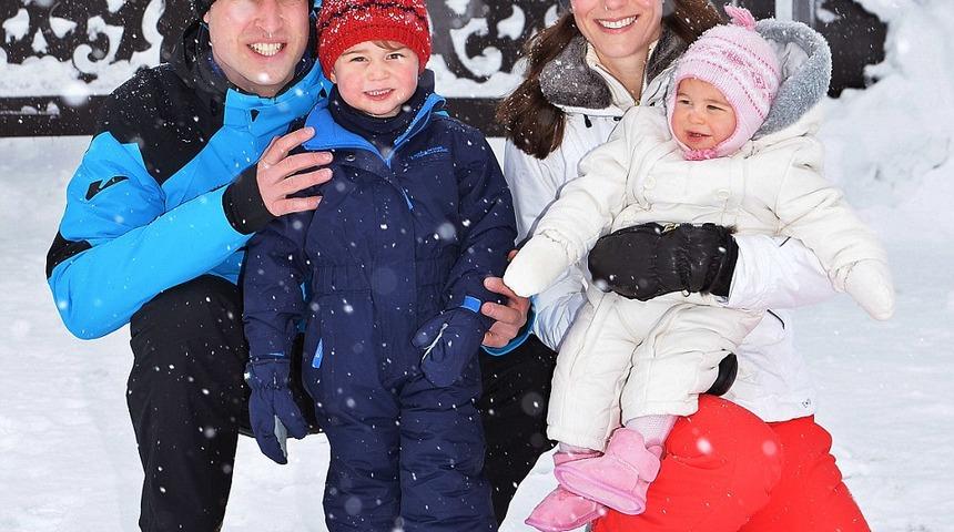 Kraliyet ailesi kar tatilinde