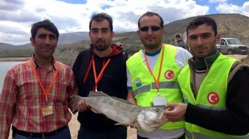 Konya&rsquo;da Baraj G&ouml;l&uuml;nde 1. Levrek Balığı Yakalama Yarışması Yapıldı