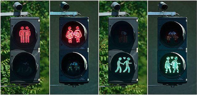 Eşcinsel trafik ışıkları geliyor 1