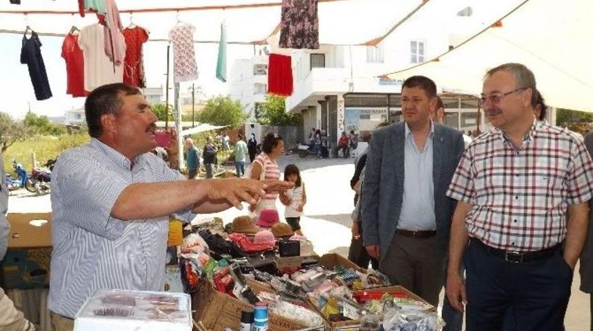 Ak Parti Adayları, Bodrum&rsquo;da Pazar Esnafı İle Buluştu