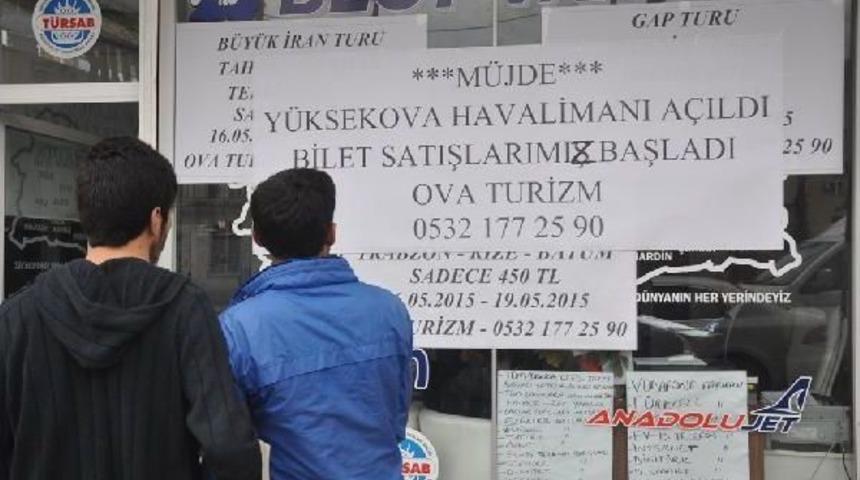 Y&uuml;ksekova Havaalını'ndan U&ccedil;uşlar Başlıyor