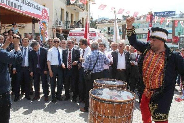 Fethiye’de Mhp Seçim Bürosuna Mehteranlı Açılış