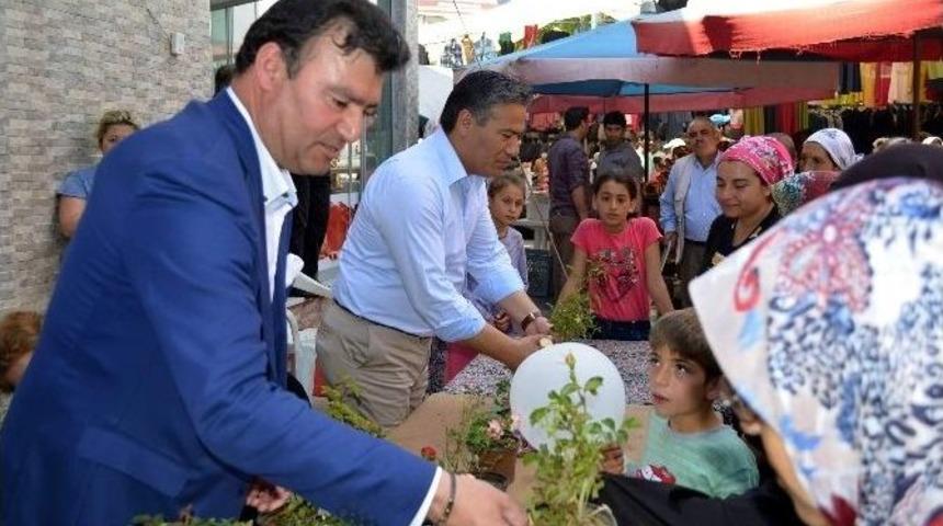 Germencik&rsquo;te &Ccedil;i&ccedil;ek Dağıtımı D&uuml;nyanın En &Ouml;zel &Ccedil;i&ccedil;eklerine Yapıldı