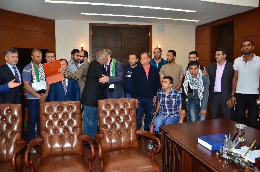 Filistin Engelli Voleybol Milli Takımından Vali Kaban&rsquo;a Ziyaret