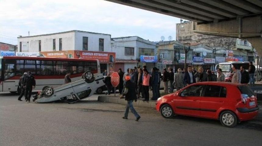 Samsun&rsquo;da Trafik Kazası: 1 Yaralı