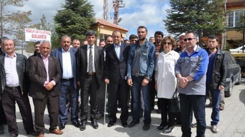 7 Aydan Bu Yana &Uuml;cret Alamayan Maden Iş&ccedil;iler, Iş Bırakma Eylemi