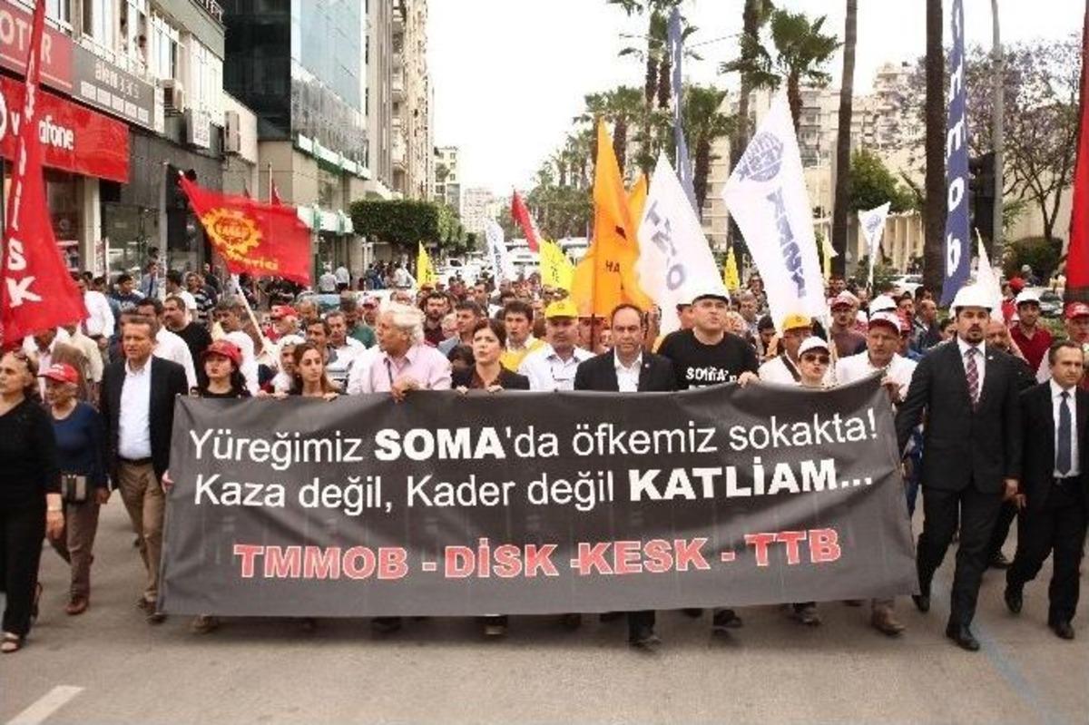 Soma&rsquo;da Hayatını Kaybeden Madenciler Adana&rsquo;da Anıldı