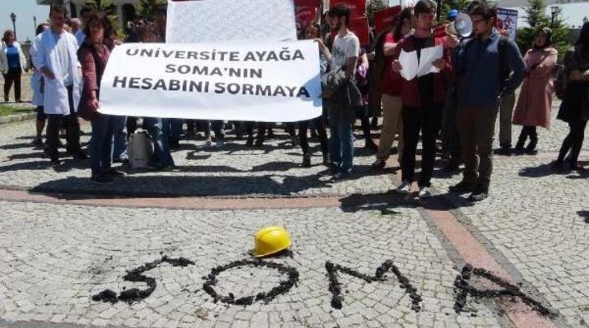 Kocaeli &Uuml;niversitesi &Ouml;ğrencilerinden Soma Protestosu