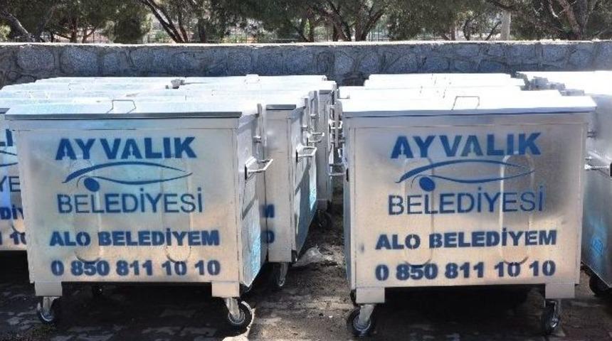 Ayvalık&rsquo;a Yeni &Ccedil;&ouml;p Konteynırları