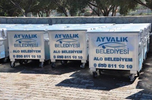 Ayvalık’a Yeni Çöp Konteynırları