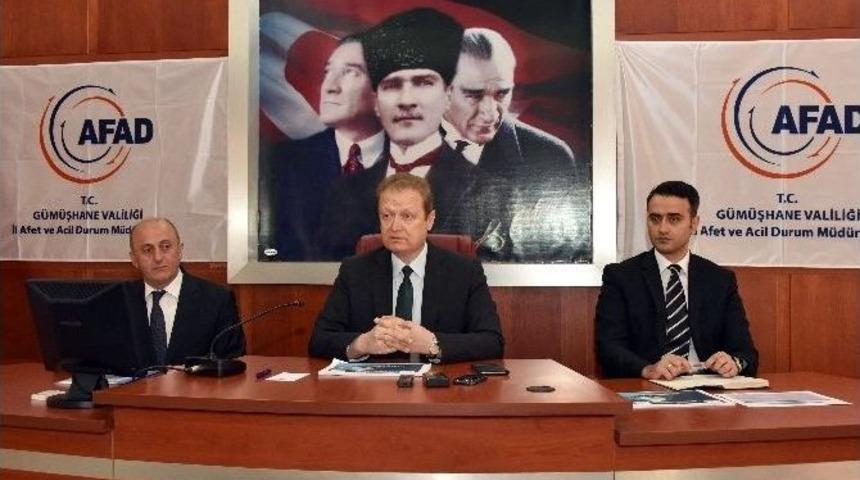 G&uuml;m&uuml;şhane&rsquo;de İl Afet M&uuml;dahale Planı Masa Başı Tatbikatı Yapıldı