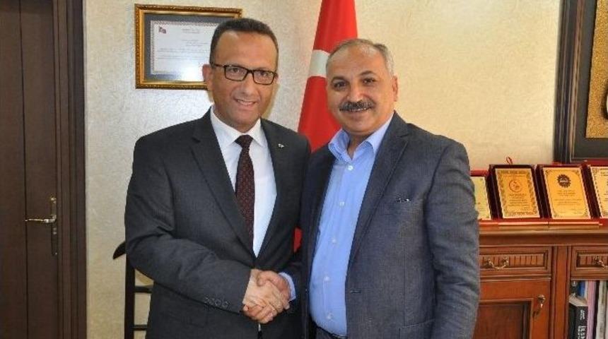Mersin Sgk M&uuml;d&uuml;r&uuml; G&uuml;lpak&rsquo;tan Başkan Din&ccedil;er&rsquo;e Ziyaret