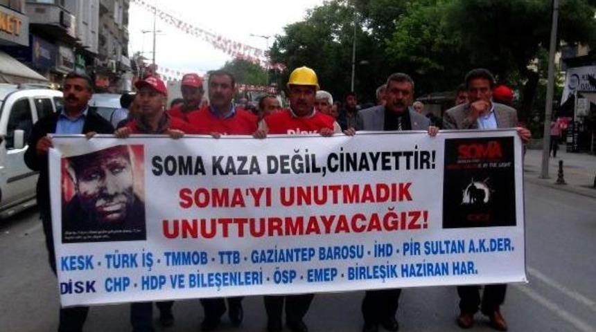 Gaziantep&rsquo;Te Stk &Uuml;yeleri Soma'da &Ouml;len Madenciler I&ccedil;in Y&uuml;r&uuml;d&uuml;