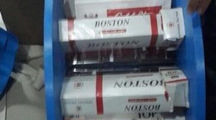 Kumaş Makaralarına Gizlenmiş 23 Bin Paket Ka&ccedil;ak Sigara Ele Ge&ccedil;irildi