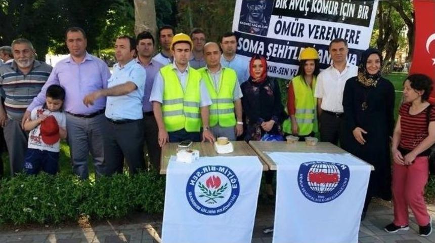 Baret Takıp Helva Dağıttılar