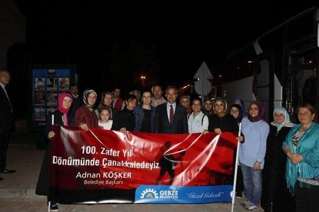 Gebzelileri Çanakkale’ye Başkan Köşker Uğurladı