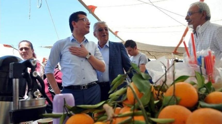 Ak Parti&rsquo;li Atay Uslu Kaş&rsquo;ta Hal Esnafıyla Buluştu