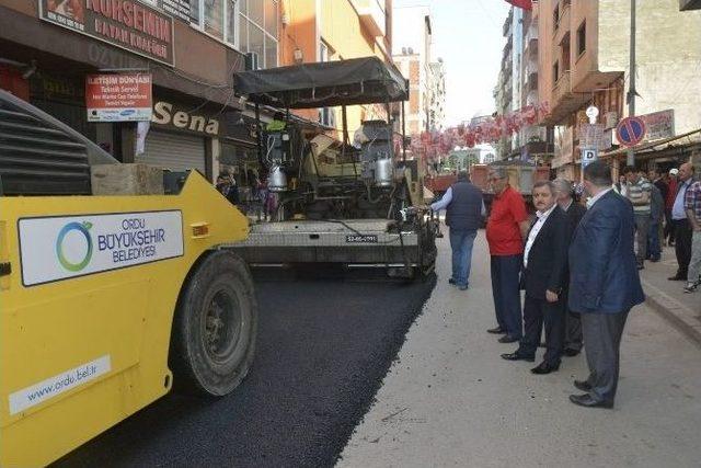 Fatsa’da Asfalt Yenileme Çalışması Yapılıyor