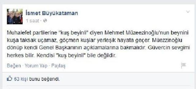 Mhp’Li Büyükataman: Atatürk Orman Çiftliği'nin Muhtarı Saraydan Çıkarak Sahaya Indi