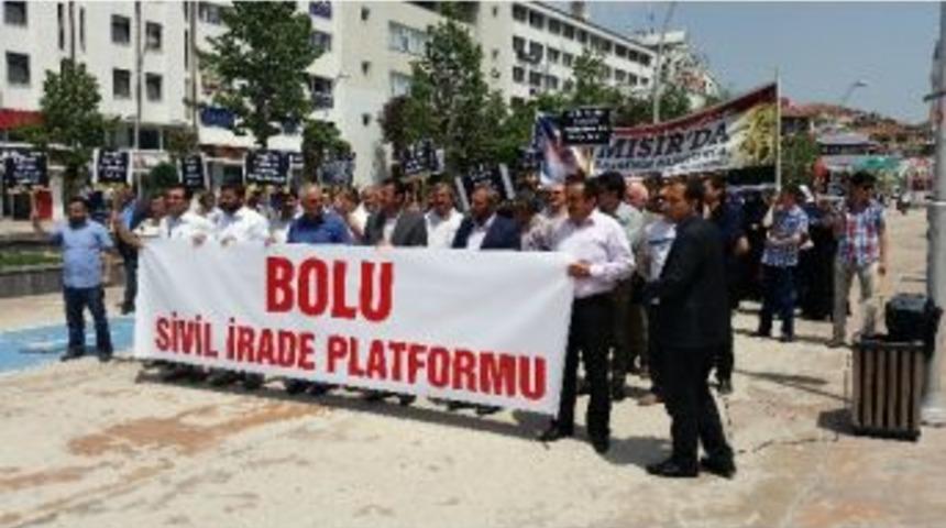 Bolu&rsquo;da Muhammed Mursi&rsquo;ye Destek