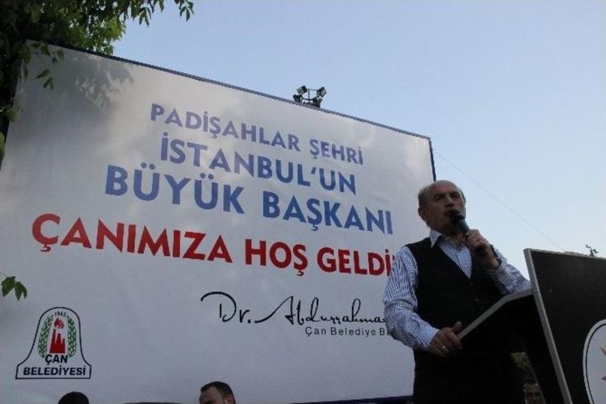 Kadir Topbaş, &Ccedil;an&rsquo;da Vatandaşlara Seslendi