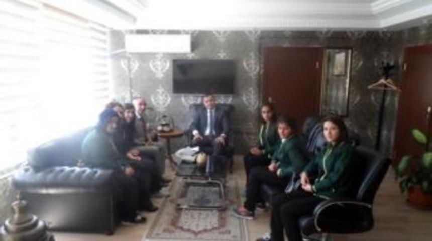 H&uuml;ma Hatun Mesleki Ve Teknik Anadolu Lisesi &Ouml;ğrencilerinden Kaymakam Sarı&rsquo;ya Ziyaret