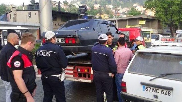 Ehliyetsiz Sürücü Polise Zor Anlar Yaşattı