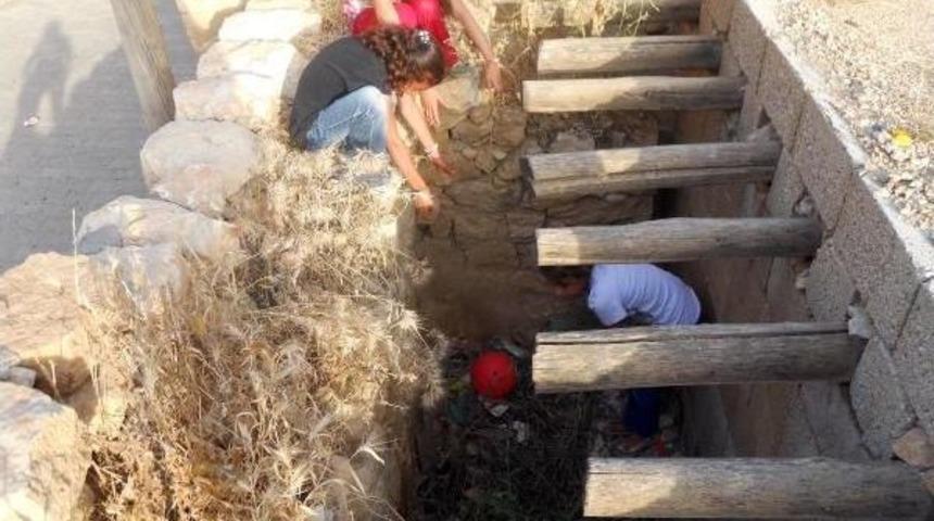 Derik'te 3 Kız, Toplarının Ka&ccedil;tığı Harabede 11 Bin Lira Buldu