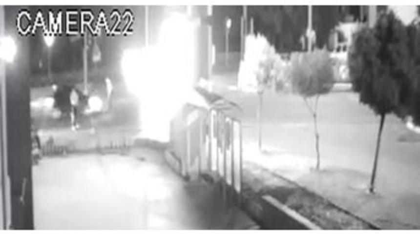 Polisi Şehit Eden Kaza G&uuml;venlik Kamerasına Yansıdı