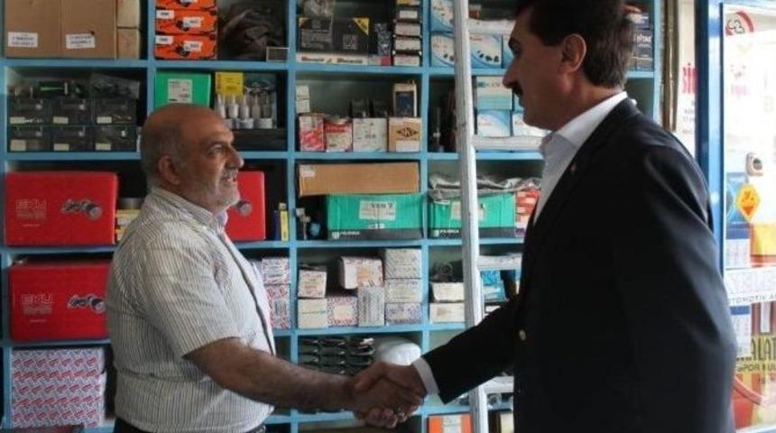 &Ouml;lmeztoprak, Sanayi Esnafını Ziyaret Etti